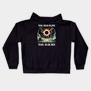 total solar eclipse on April 8th 2024 Kids Hoodie